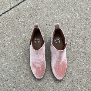 Only worn once!! Pink velvet size 8 from charming Charlie’s